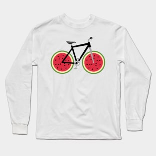 Sweet Summer Watermelon Wheels Bike Long Sleeve T-Shirt